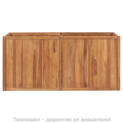 Градинска повдигната леха, 150x50x70 см, тиково дърво масив