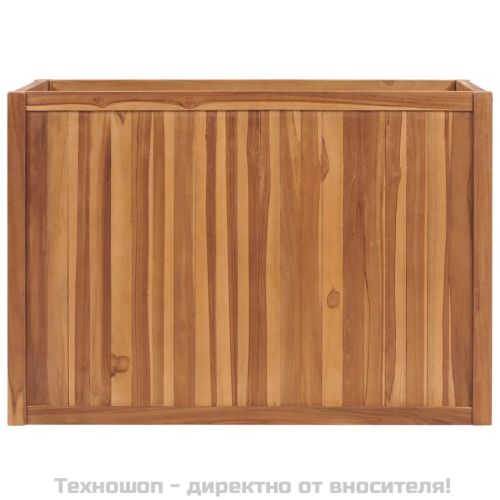 Повдигната леха, 100x50x70 см, тиково дърво масив