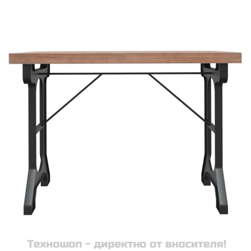 Трапезна маса, 110x65x82 см, масивна дървесина ела и желязо