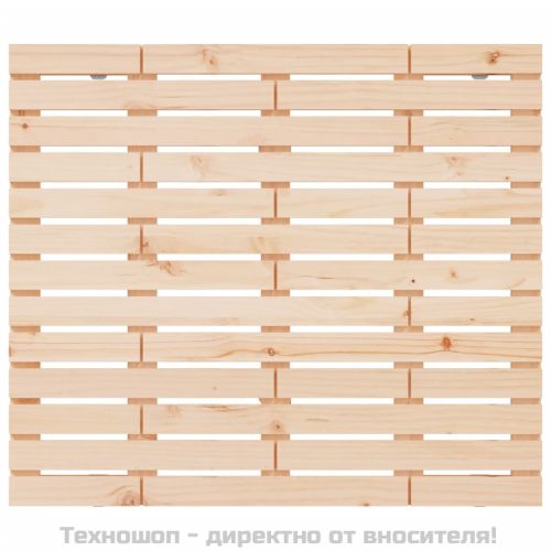 Стенна табла за спалня, 141x3x91,5 см, борово дърво масив