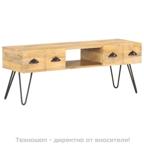 ТВ шкаф, 120x35x45 см, мангово дърво масив