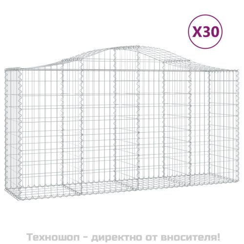 Габионни кошници арка 30 бр 200x50x100/120см поцинковано желязо