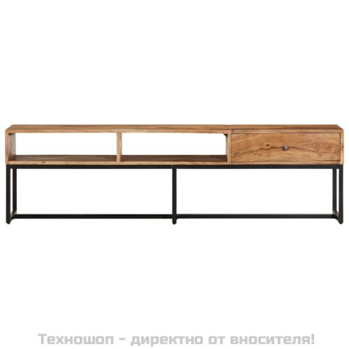 ТВ шкаф, 160x30x45 см, акациево дърво масив