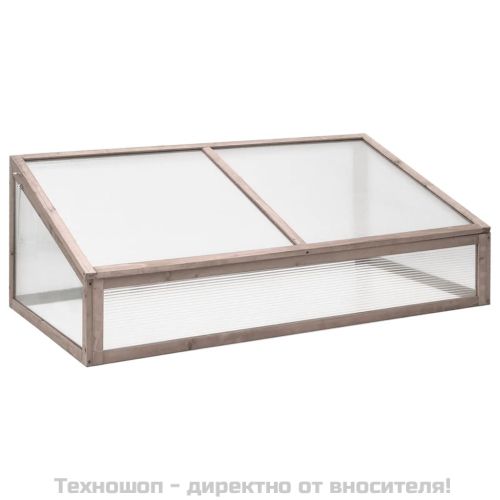 Оранжерия сива 110x56x39 см чамово дърво