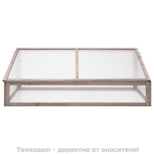 Оранжерия сива 110x56x39 см чамово дърво