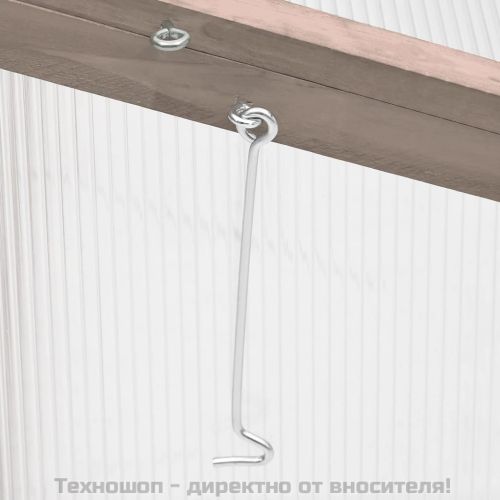 Оранжерия сива 110x56x39 см чамово дърво