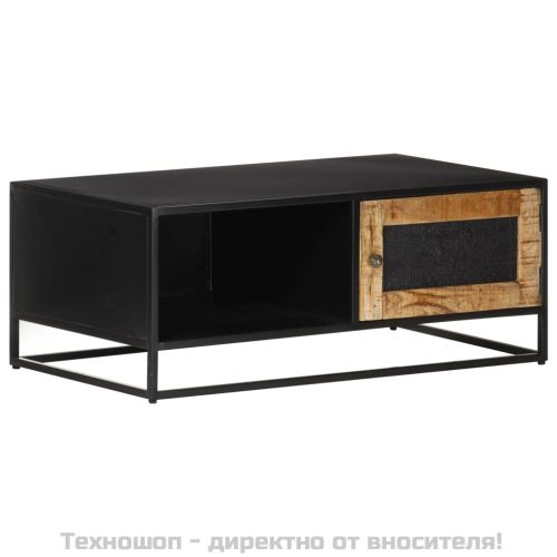 Маса за кафе, 90x50x35 см, грубо мангово дърво масив