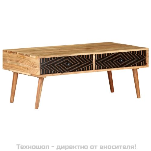 Маса за кафе, 100x50x39 см, акациево дърво масив