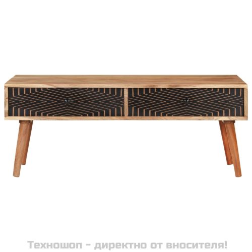 Маса за кафе, 100x50x39 см, акациево дърво масив