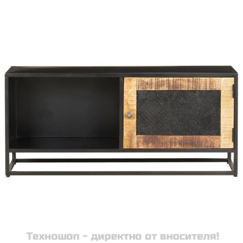 ТВ шкаф, 90x30x40 см, грубо мангово дърво