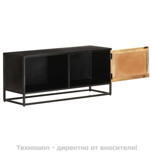ТВ шкаф, 90x30x40 см, грубо мангово дърво