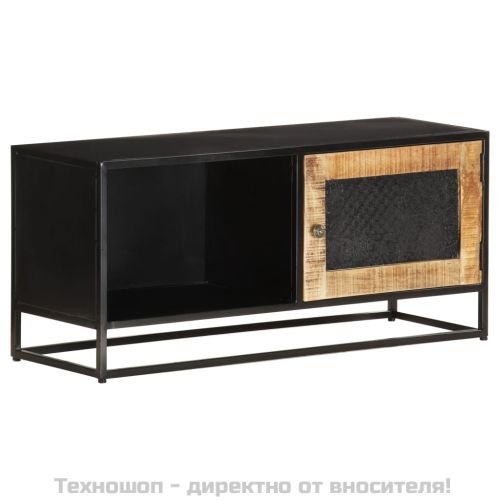 ТВ шкаф, 90x30x40 см, грубо мангово дърво