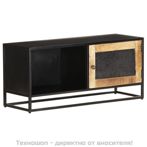 ТВ шкаф, 90x30x40 см, грубо мангово дърво