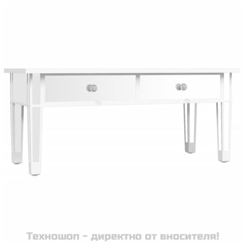 Огледална маса за кафе, 106x45x45 см, инженерно дърво и стъкло