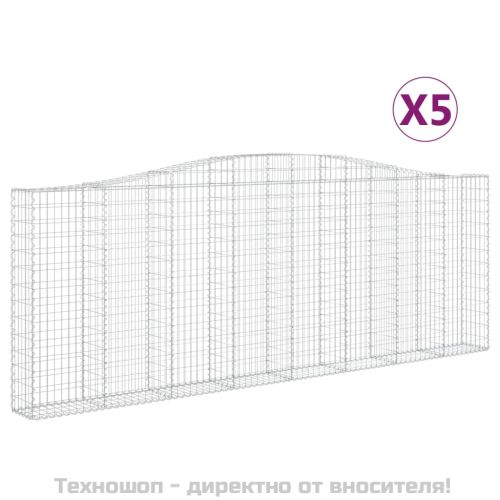 Габионни кошници арка 5 бр 400x30x140/160 см поцинковано желязо