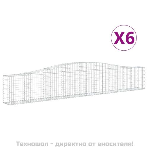 Габионни кошници арка 6 бр 400x30x60/80 см поцинковано желязо