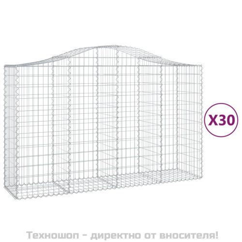 Габионни кошници арка 30 бр 200x50x120/140см поцинковано желязо