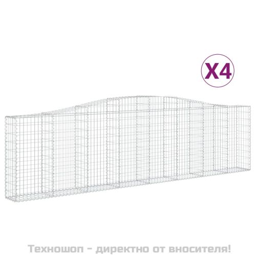 Габионни кошници арка 4 бр 400x30x100/120 см поцинковано желязо