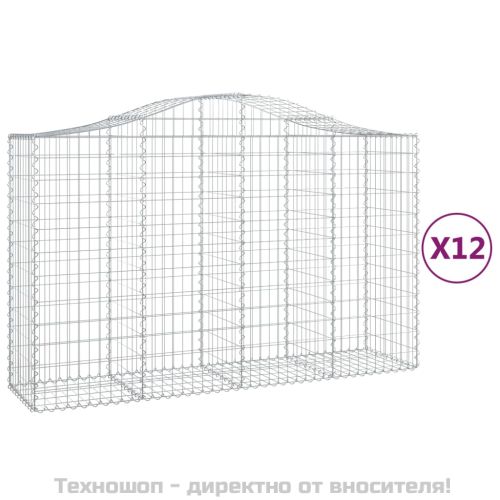 Габионни кошници арка 12 бр 200x50x120/140см поцинковано желязо