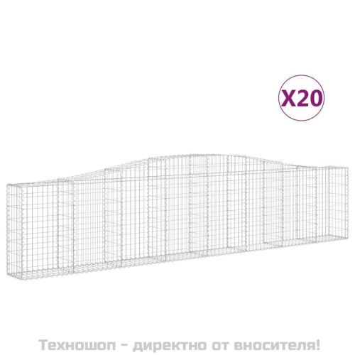 Габионни кошници арка 20 бр 400x30x80/100 см поцинковано желязо