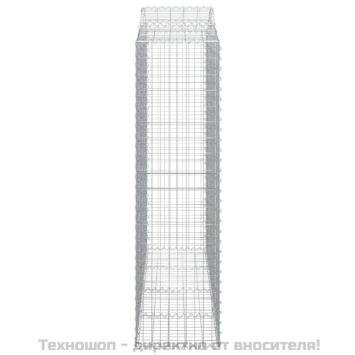Габионни кошници арка 2 бр 200x50x180/200 см поцинковано желязо