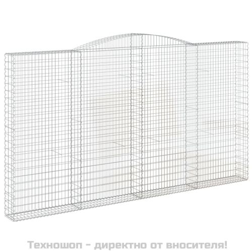 Дъговидна габионна кошница 400x30x220/240 см поцинковано желязо