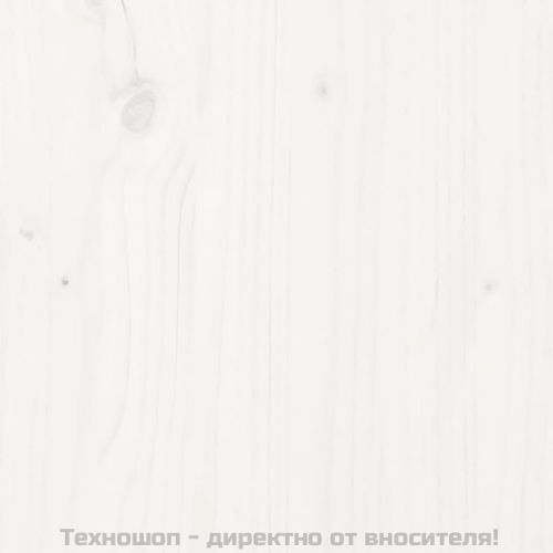 Компостер, бял, 63,5x63,5x77,5 см, борово дърво масив