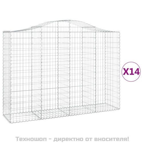 Габионни кошници арка 14 бр 200x50x140/160см поцинковано желязо