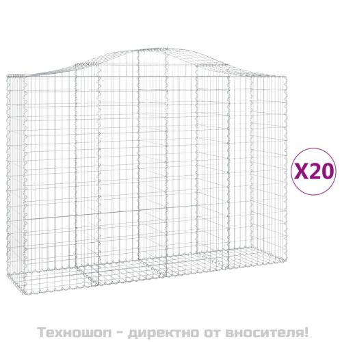 Габионни кошници арка 20 бр 200x50x140/160см поцинковано желязо