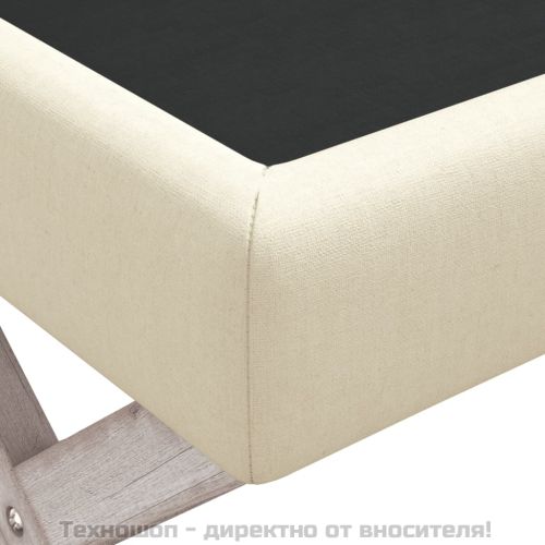 Табуретка за съхранение, 110x45x49 см, лен