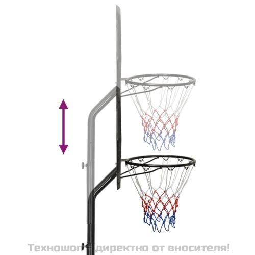 Баскетболна стойка черна 282-352 см полиетилен
