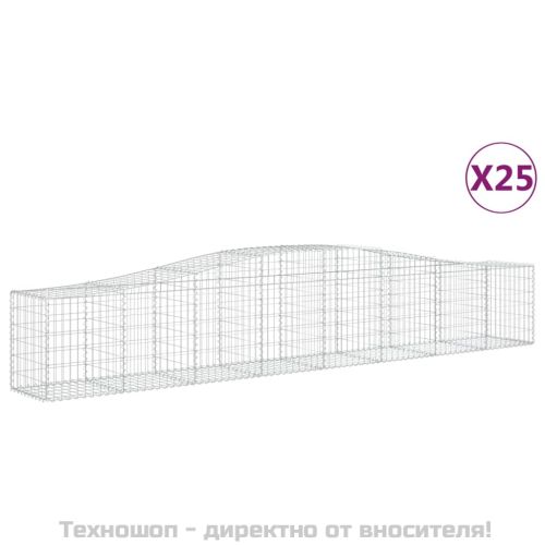 Габионни кошници арка 25 бр 400x50x60/80 см поцинковано желязо