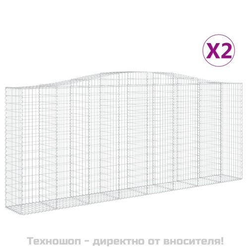 Габионни кошници арка 2 бр 400x50x160/180 см поцинковано желязо