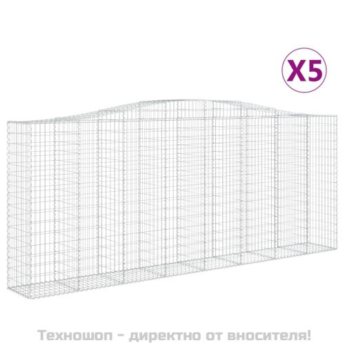 Габионни кошници арка 5 бр 400x50x160/180 см поцинковано желязо