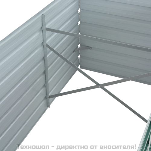 Градинска висока леха поцинкована стомана 320x80x77 см зелена