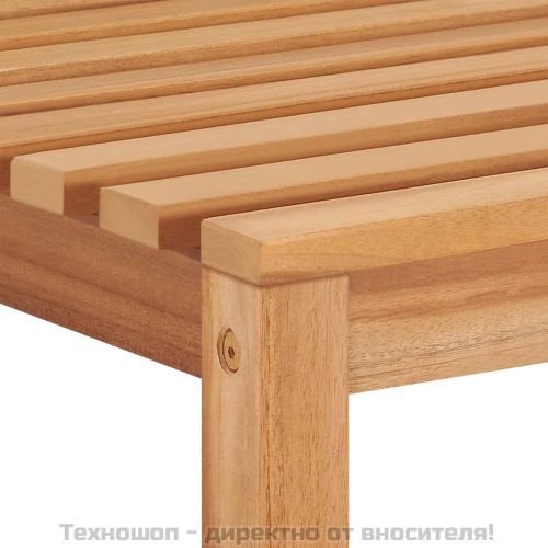 Градински трапезен комплект, 5 части, тиково дърво масив