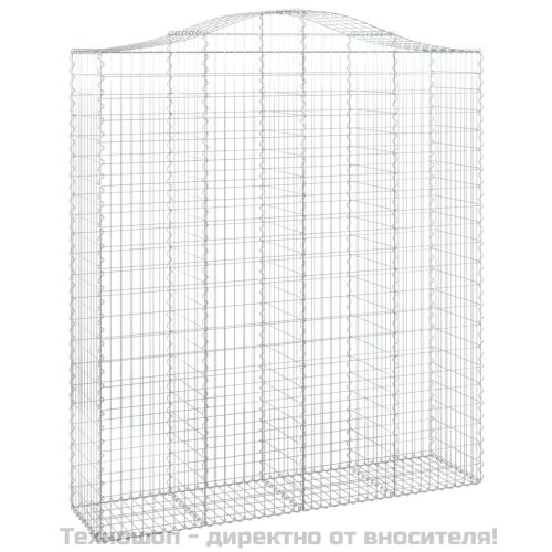 Габионни кошници арка 2 бр 200x50x220/240 см поцинковано желязо