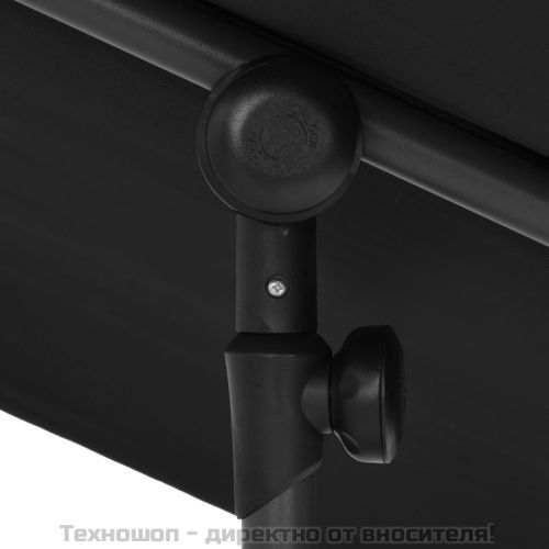 Градински чадър с алуминиев прът, 180x110 см, черен