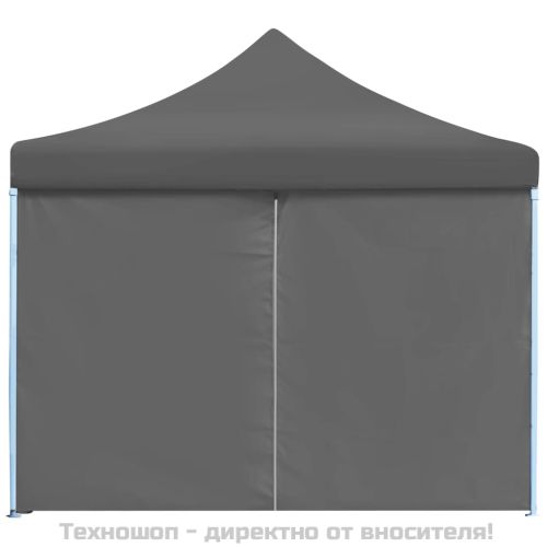 Сгъваема шатра с 8 странични стени, 870x291x315 см, антрацит