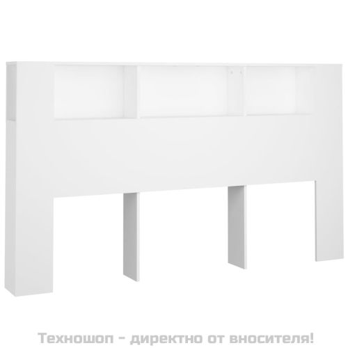 Табла за легло тип шкаф, бяла, 180x18,5x104,5 см