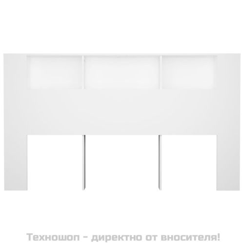 Табла за легло тип шкаф, бяла, 180x18,5x104,5 см