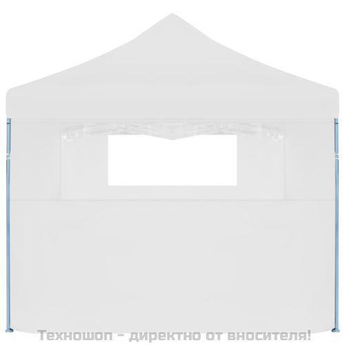 Сгъваема шатра с 5 странични стени, 3x9 м, бяла