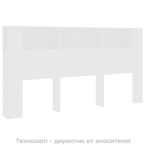 Табла за легло тип шкаф, бяла, 200x18,5x104,5 см