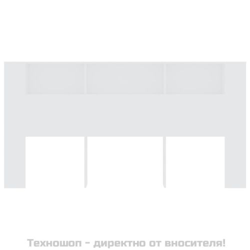 Табла за легло тип шкаф, бяла, 200x18,5x104,5 см