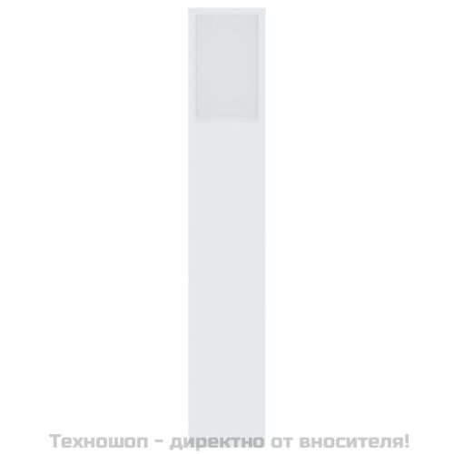 Табла за легло тип шкаф, бяла, 200x18,5x104,5 см
