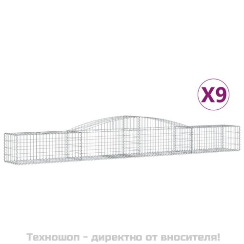 Габионни кошници арка 9 бр 400x50x40/60 см поцинковано желязо