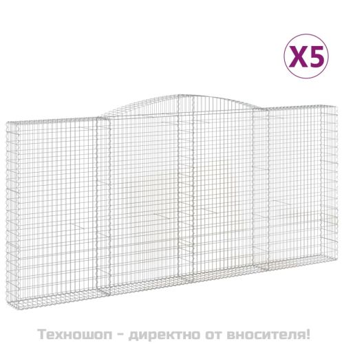 Габионни кошници арка 5 бр 400x30x180/200 см поцинковано желязо