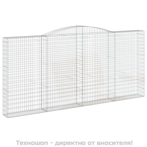 Габионни кошници арка 3 бр 400x30x180/200 см поцинковано желязо
