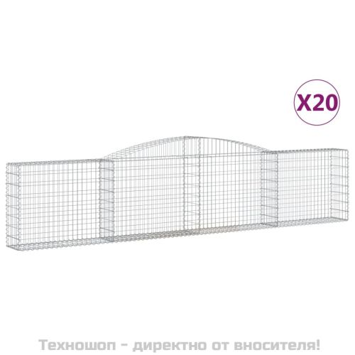 Габионни кошници арка 20 бр 400x30x80/100 см поцинковано желязо