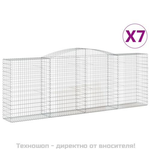 Габионни кошници арка 7 бр 400x50x140/160 см поцинковано желязо